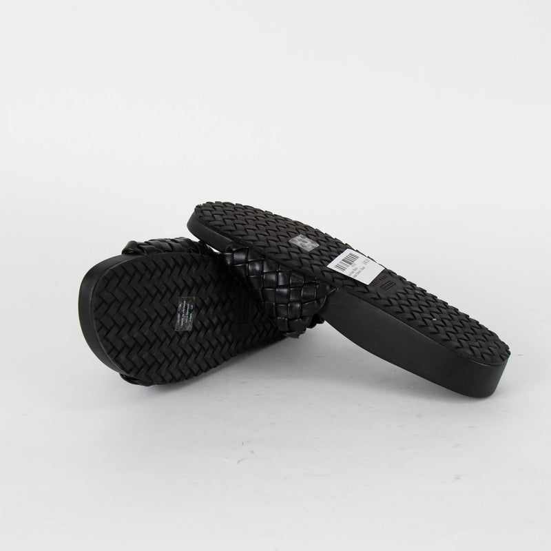 Cole Haan Black Braided Sliders