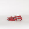 Jil Sander Papered Calf Cranberry Sandal
