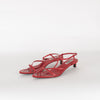 Jil Sander Papered Calf Cranberry Sandal