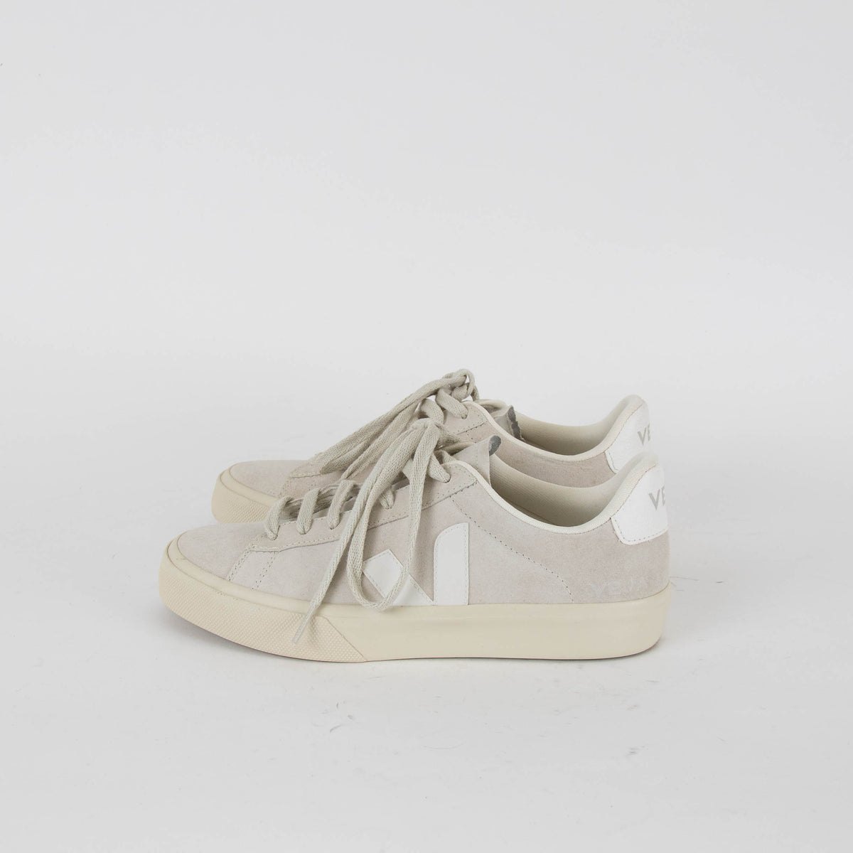 Veja Off White Suede Campus Trainers