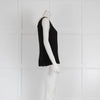 Boutique Moschino Black Sleeveless Top with Pearl Neckline