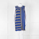 Missoni Knitted Shift Dress with Blue Knitted Frill