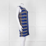 Missoni Knitted Shift Dress with Blue Knitted Frill