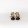 Chanel Woven Metallic Slingback with Block Heel