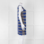 Missoni Knitted Shift Dress with Blue Knitted Frill