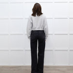 A.P.C Grey Ecstasy Embroidery Motif Cropped Sweatshirt