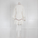 Vita Grace White Dress With Yellow Small Pattern