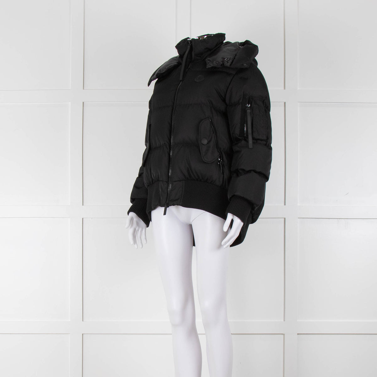 Moncler Black Nylon Autun Giubutto Bomber