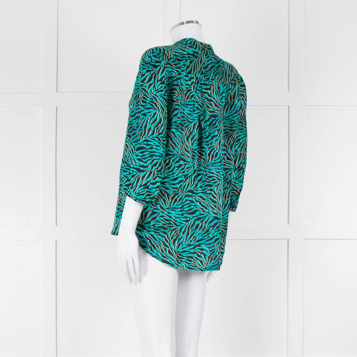 Pyrus Turquoise and Black Patterned Blouse