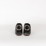 Dorateymur Galaxy Black Patent Slip On Sandals
