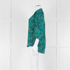 Pyrus Turquoise and Black Patterned Blouse