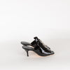Dorateymur Galaxy Black Patent Slip On Sandals