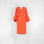 Roksanda Orange Dress with Silk Sleeves