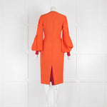 Roksanda Orange Dress with Silk Sleeves