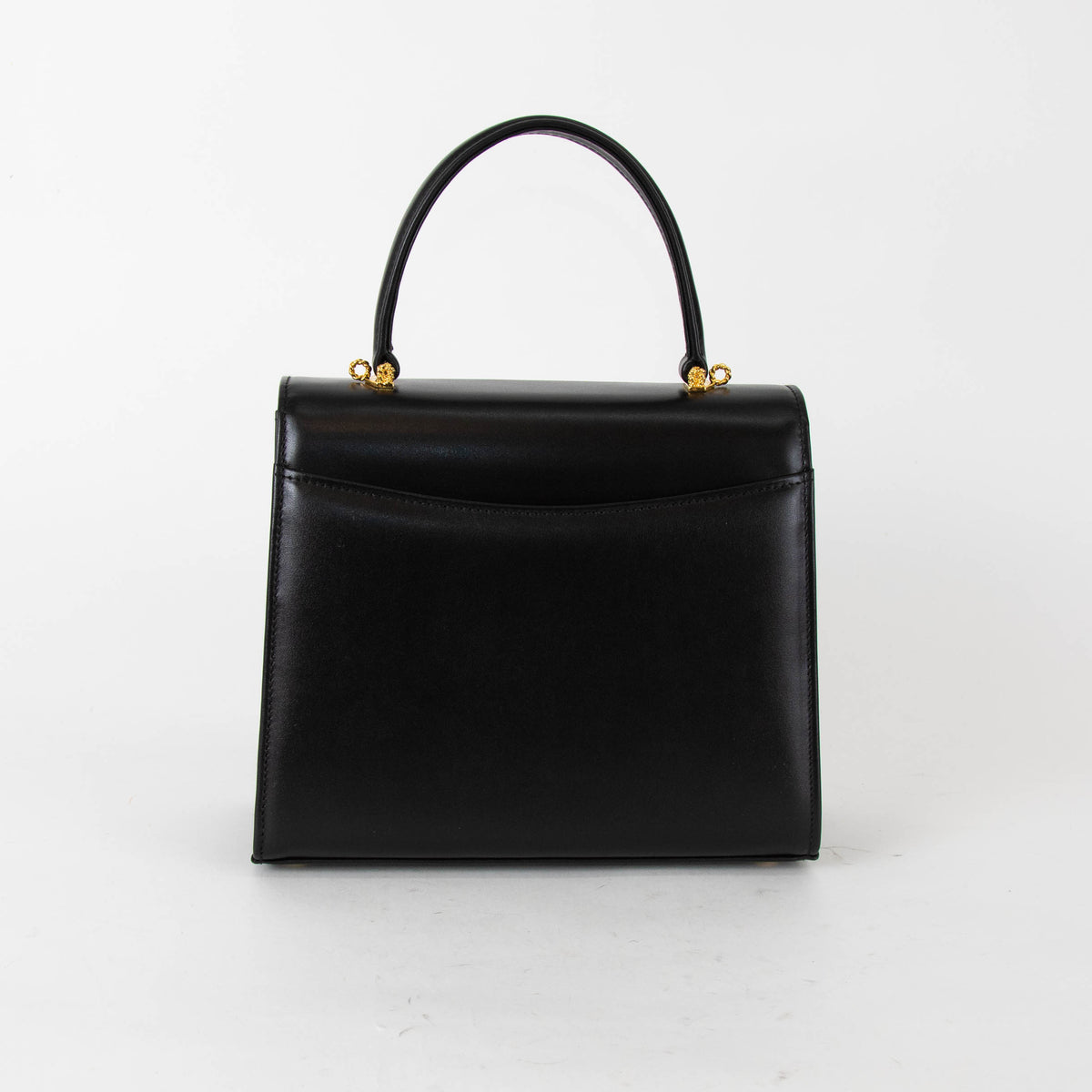 Launer London Black Traviata Leather Bag