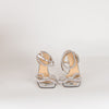 Mach & Mach Silver Double Bow Square Toe Heels