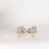 Mach & Mach Silver Double Bow Square Toe Heels