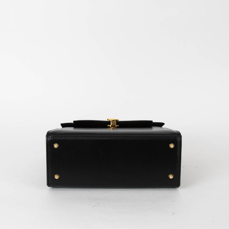 Launer London Black Traviata Leather Bag