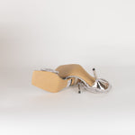 Mach & Mach Silver Double Bow Square Toe Heels