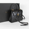 Launer London Black Traviata Leather Bag