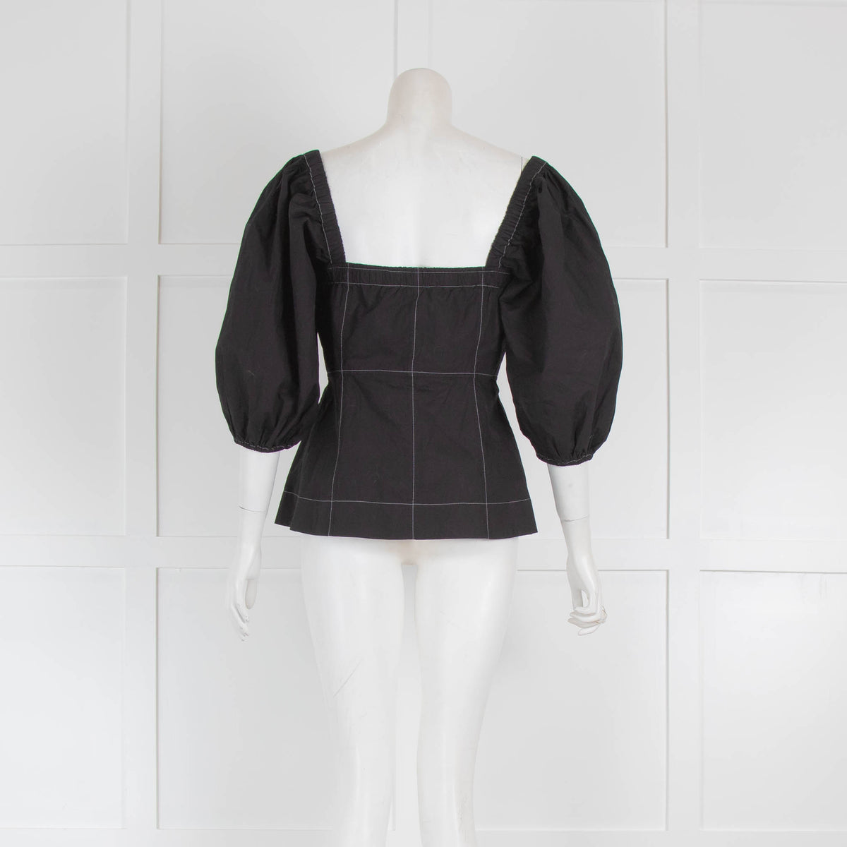 Ganni Black Off The Shoulder Top