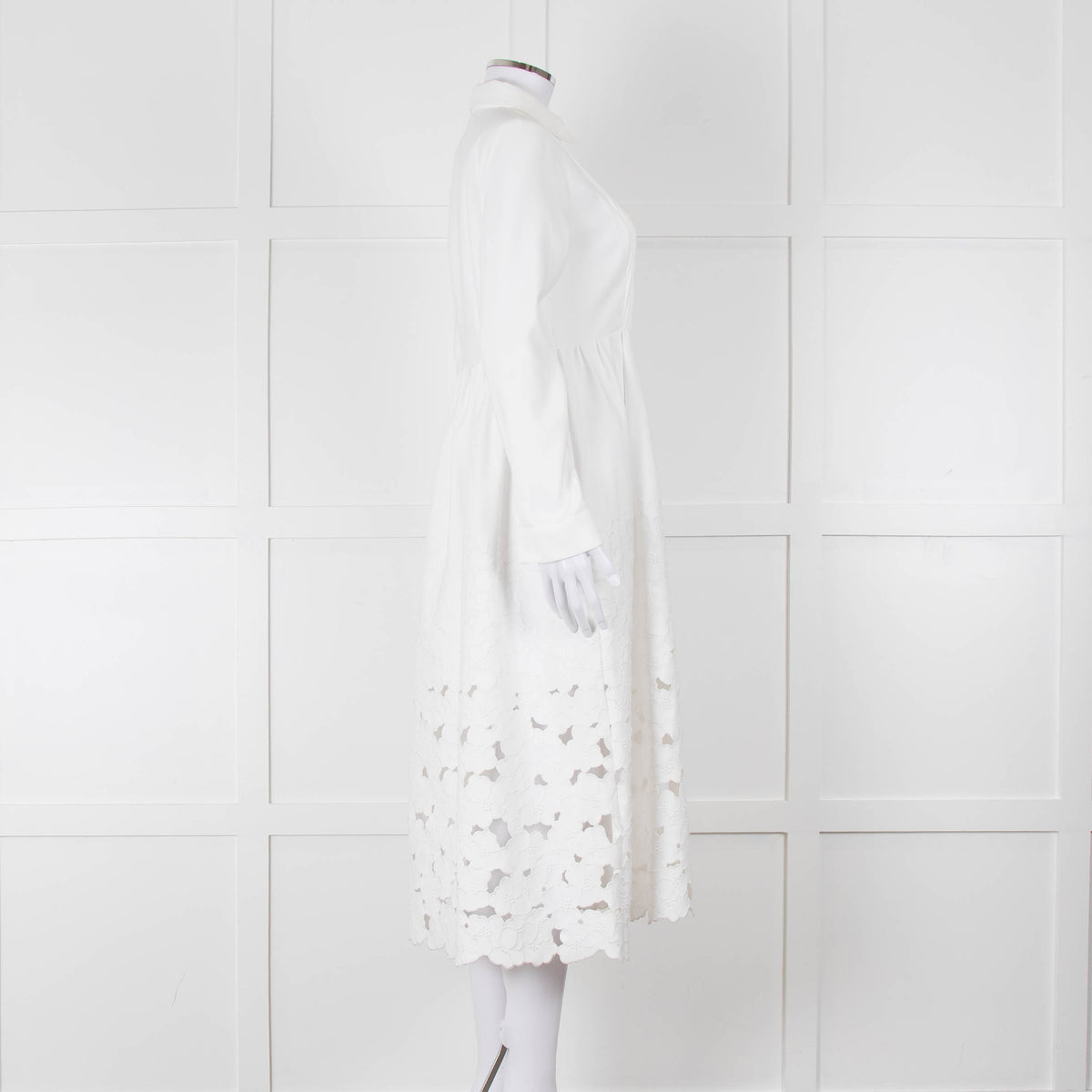Choice Black Label White Pintuck Broderie Anglaise Dress