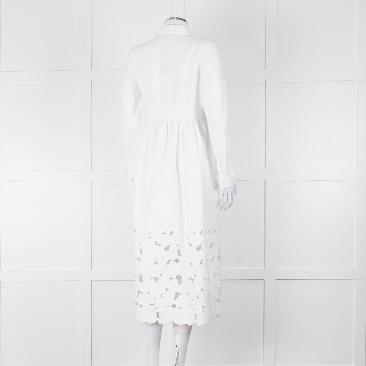 Choice Black Label White Pintuck Broderie Anglaise Dress