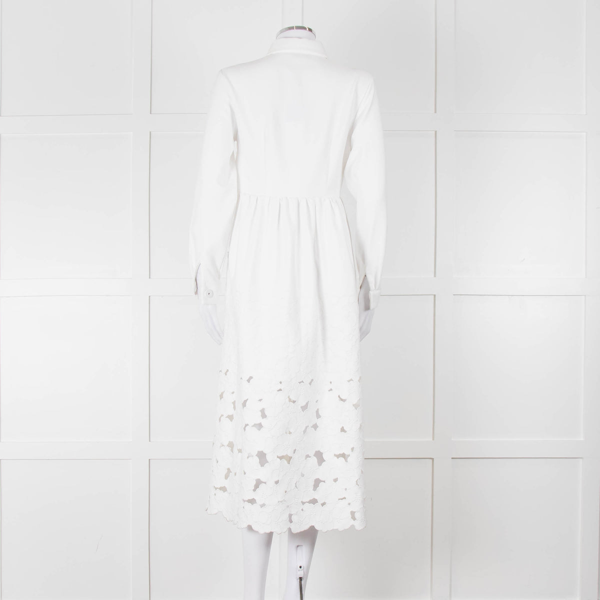 Choice Black Label White Pintuck Broderie Anglaise Dress