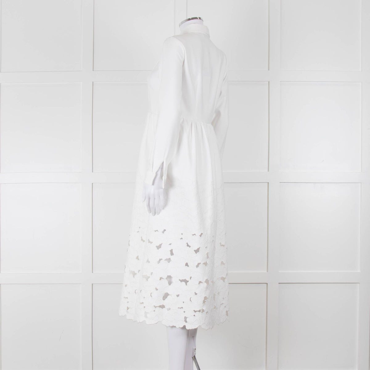 Choice Black Label White Pintuck Broderie Anglaise Dress