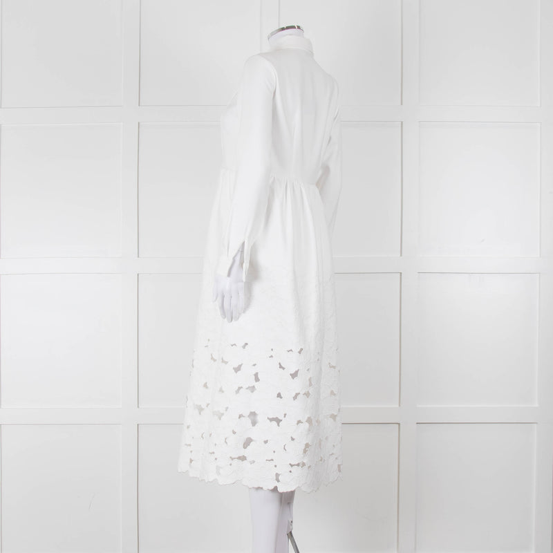 Choice Black Label White Pintuck Broderie Anglaise Dress