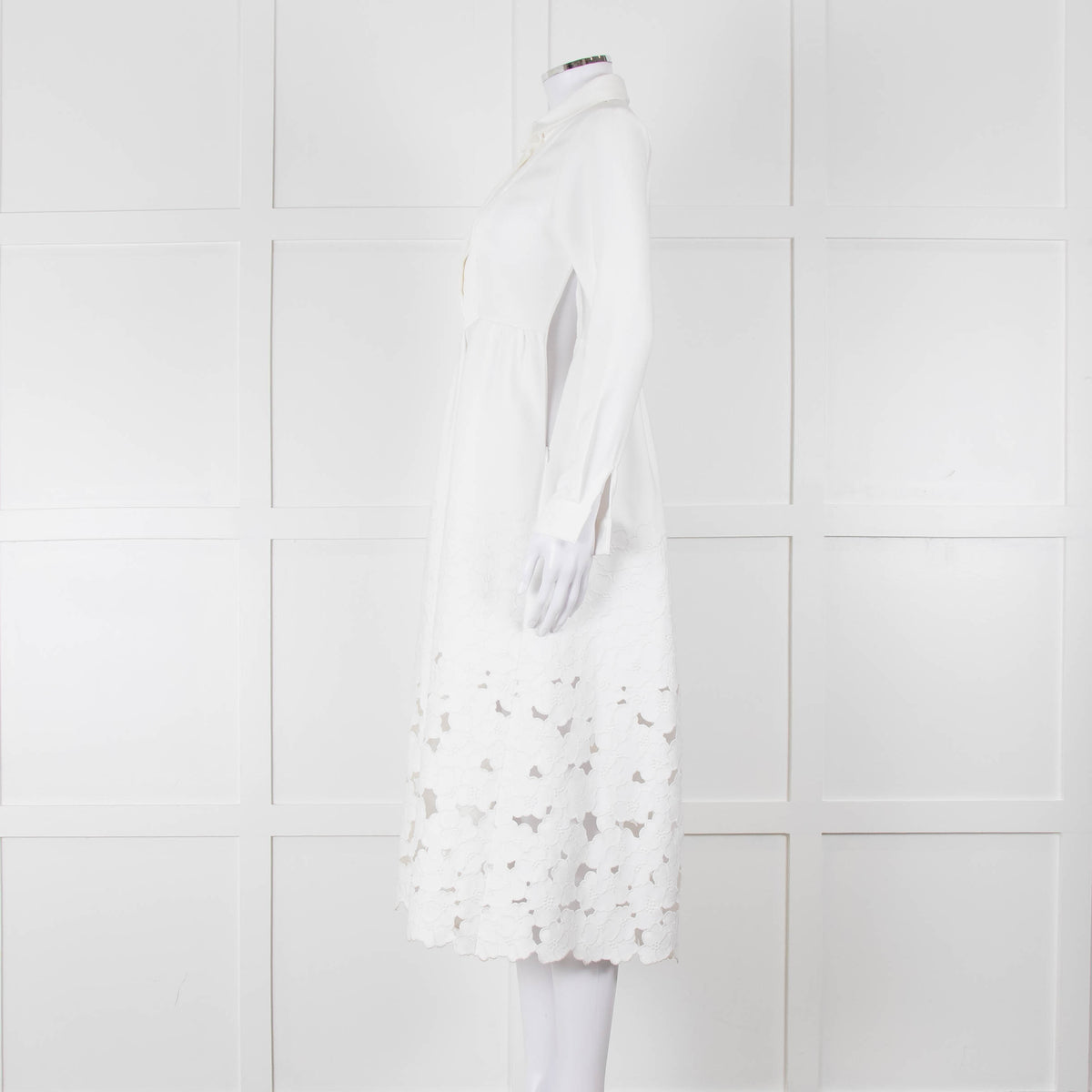 Choice Black Label White Pintuck Broderie Anglaise Dress