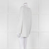 Zoe Milano Light Grey Silver Fine Knit Wide Neck Sweater