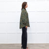 Machka Green Pattern Balloon Sleeve Top