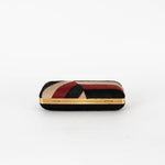 Diane Von Furstenberg Red, Black and Beige Pony Hair Clutch