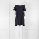 Stella McCartney Navy Cotton Blend Broidery Hem Dress