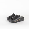 Maje Black Gold Leather Clogs