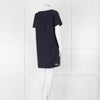 Stella McCartney Navy Cotton Blend Broidery Hem Dress