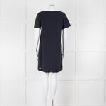 Stella McCartney Navy Cotton Blend Broidery Hem Dress