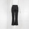 Khaite Raquel Black with White Stiching Jeans