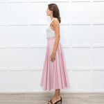 Jour/Ne Pink And White Stripe Circular Skirt