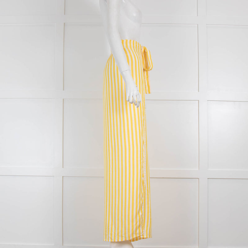 Echo Yellow and White Stripe Wraparound Trousers