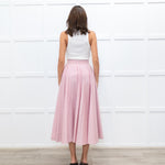 Jour/Ne Pink And White Stripe Circular Skirt