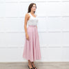 Jour/Ne Pink And White Stripe Circular Skirt