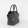Marc Ella London Dark Green Sliver Trim Leather Shopper