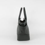 Marc Ella London Dark Green Sliver Trim Leather Shopper
