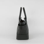 Marc Ella London Dark Green Sliver Trim Leather Shopper