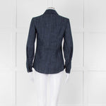 Pamela Milano Blue Denim Front Pocket Detail Shirt