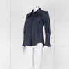 Pamela Milano Blue Denim Front Pocket Detail Shirt