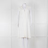 Ba & Sh Cream Buttoned Up Sleeveless Dress