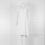 Ba & Sh Cream Buttoned Up Sleeveless Dress